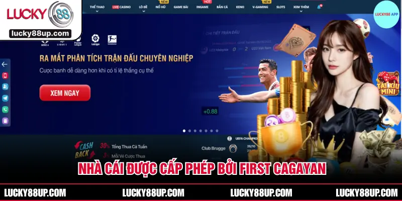 Nhà cái được cấp phép bởi First Cagayan