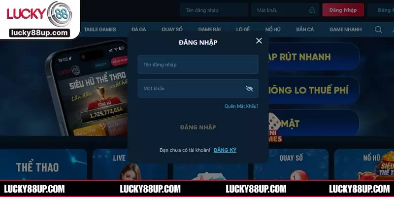 Đăng nhập LUCKY88 nhanh chóng cho tân thủ